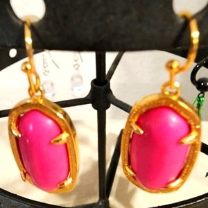 Petite earrings, hot pink